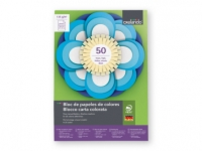 CRELANDO Bloc de cartulinas/ Papeles de colores 2.49 €