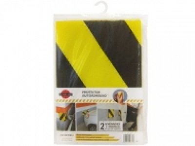 Carrefour  PROTECTOR AUTOADHESIVO AMARILLO/NEGRO EN LÁMINAS (BOLSA DE 2