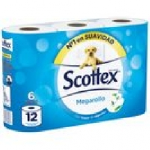 Scottex papel higiénico megarrollo paquete 6 uds