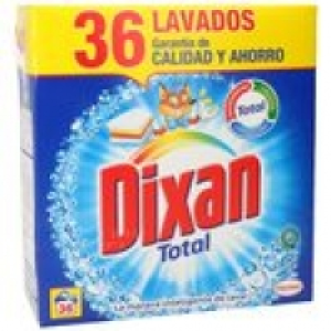 Dixan detergente máquina en polvo maleta 36 cacitos
