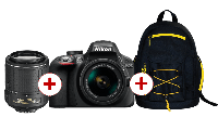 MediaMarkt Nikon Cámara réflex - Nikon D3300 + AF-P 18-55mm + AF-S 55-200mmVR