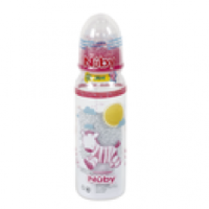 Nuby biberón tetina flujo variable con dibujos y colores variados