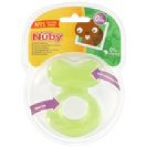 Nuby mordedor silicona suave con estuche de viaje +0 meses 1 ud (