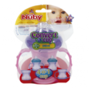 Nuby Convert a cup 4en1 taza educativa 6-24 meses 240 ml (diferen