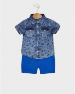 Set 2 pezzi camicia chambray e short in twill 9.99&nbsp;&euro;