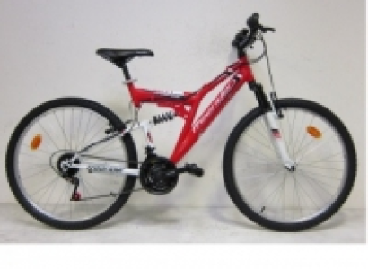 Mountain Bike 26 Inch Dtype Full Suspensión Roja y Blanca