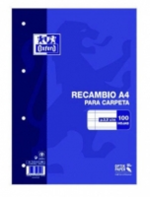 Carrefour  Recambio A4 100 Hojas 3,5/M 4 Oxford