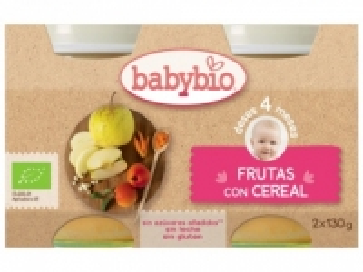 Tarrito Babybio Fruta con Cereales 2x130g