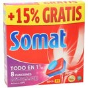 Somat 5 lavavajillas máquina todo en uno en cápsulas caja 30 + 5 u