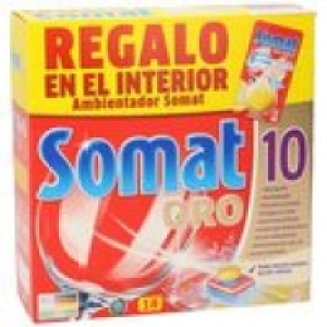 Somat 10 lavavajillas máquina oro caja 18 cápsulas