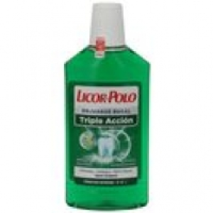 Licor Del Polo enjuague bucal triple accion sabor original botella 500 ml