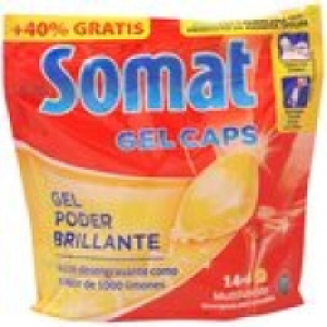 Somat lavavajillas máquina gel concentrado en cápsulas bolsa 14 +