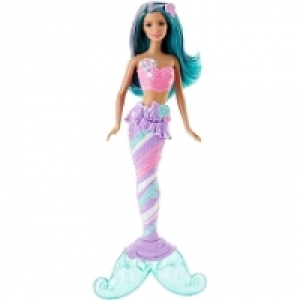 Barbie - Candy - Sirena Dreamtopia Pelo Azul Mechas Rosa