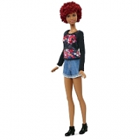 Toysrus  Barbie - Muñeca Fashionista Pelo Rizado Corto