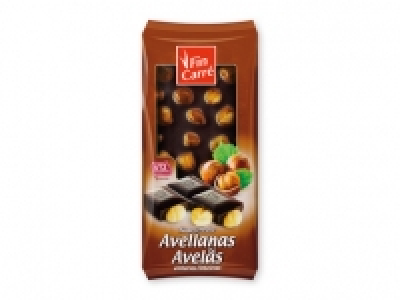 Lidl  FIN CARRÉ Chocolate negro con avellanas enteras