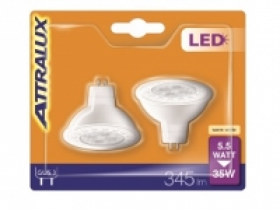 Pack 2 Led Dicroica 35WGU5.3 Cálida Attralux