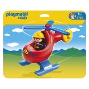 Playmobil 1.2.3 - Helic&oacute;ptero de Rescate - 6789