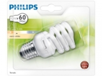 Bombilla Fluorescente Philips Tornado T2 12W E27 Luz Cálida