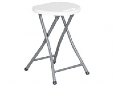 Taburete Plegable de HDPE y Estructura de Acero 30x43 cm. Tu