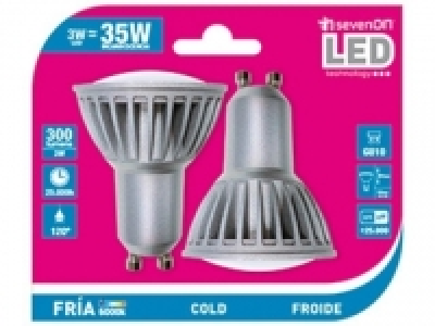 Pack de 2 Bombillas Led Spotlight 3,5W GU10 Fría