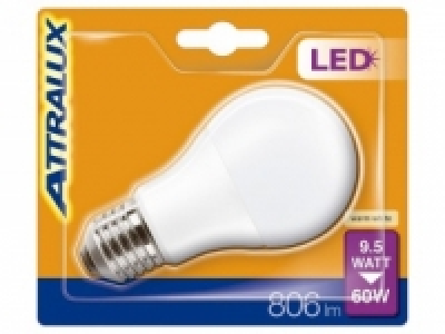 Bombilla LED Estándar Mate Cálida 9,5W = 60W E27 Attralux