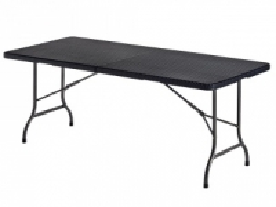 Mesa Plegable de HDPE 180x75x74cm - Negro