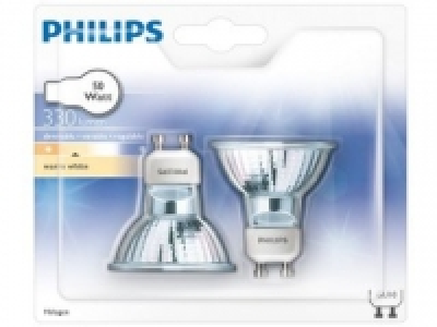 Pack de 2 Bombillas Halógenas Philips HalTwist 50W GU10