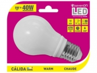 Carrefour  Bombilla Led Estándar Mate 5W E27 Cálida