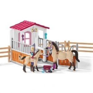 Schleich - Establo con Caballos Árabes y Cuidadora