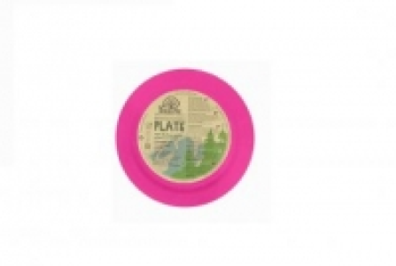 Plato Bio Bambu 25x18. Rosa