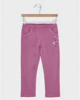 Prenatal  Pantalones de felpa de color lila con lazos