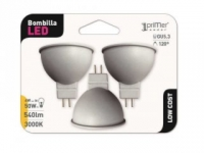 Pack de 3 Bombillas Led 6W GU5.3 Cálida