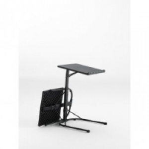 Carrefour  Mesa Plegable Ajustable Acero y Resina Negro Multifuncional