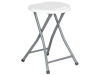 Taburete Plegable de HDPE y Estructura de Acero 30x43 cm. Tu