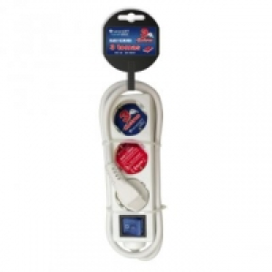 Base 3 Tomas Int 3x 1.5mm 3m. Blanca
