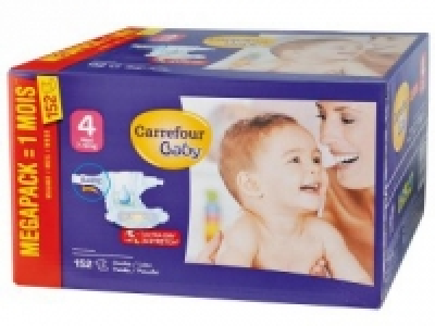 Cajón Pañales Carrefour Baby T4 de 7-18kg 152 uds