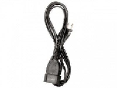 Prolongador Clavija Plana 2m 2x1mm. Negro