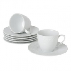 Taza té de Porcelana SANTA CLARA Compostela 2 pzas - Blanco