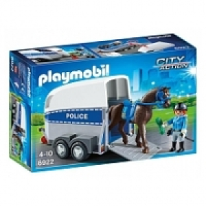 Playmobil - Policía con Caballo y Remolque - 6922