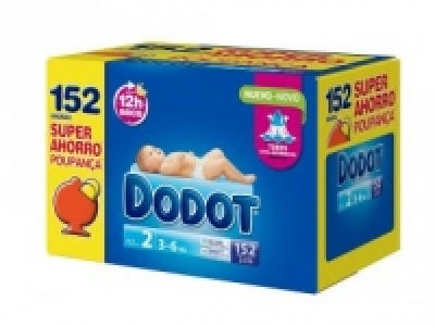 Pañales Dodot Talla 2 de 3-6kg Box Súperahorro 156 uds