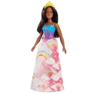 Barbie - Muñeca Pelo Castaño y Top Bicolor - Princesa Dreamt