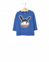 Prenatal  Camiseta de color añil con estampado un conejo