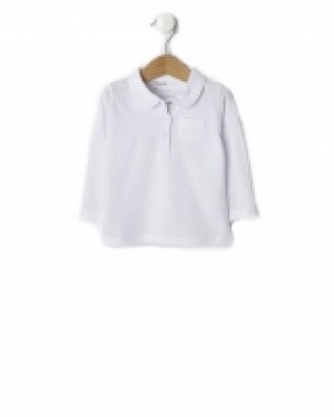 Polo blanco de manga larga y bolsillo 6.99 €