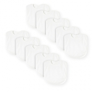 Babies R Us - Pack 10 Baberos Blancos 8.00&nbsp;&euro;