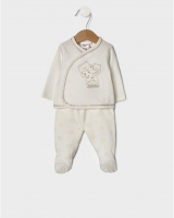 Prenatal  Conjunto de algodón orgánico con camiseta y polainas con osi