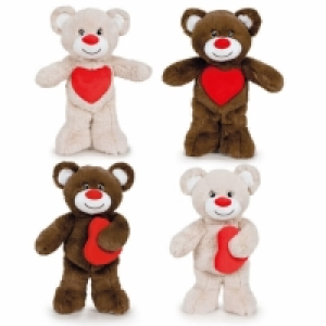 Carrefour  Peluche Oso Corazon San Valentin Soft 35cm Surtido 4 Unidade