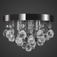 Carrefour  Lámpara De Techo De Cristal Diseño Cromado