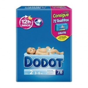Dodot - Pañales T2 (3-6 kg) 78 Unidades 17.99 €