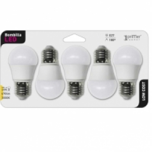 Pack de 5 Bombillas Led Esférica 5W E27 Cálida 8.90 €