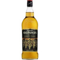 Hipercor  100 PIPERS whisky escocés botella 1 l con regalo de una bote